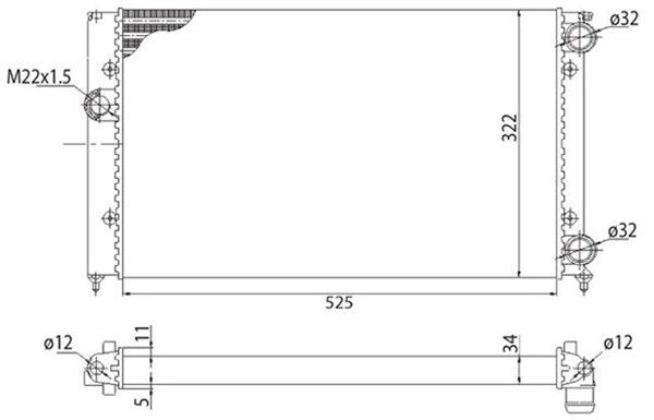 MAGNETI MARELLI radiatorius, variklio aušinimas 350213213003